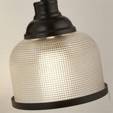 Table Lamp - Black Metal & Holophane Glass (0483HIG11BK)