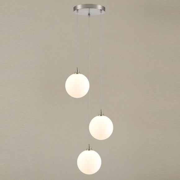 3 Light Cluster Satin Nickel with Opal glass (0194GAL24533367)