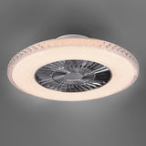 LED Integrated Chrome & Matt White Ventilator Fan (1542HARR62412106)