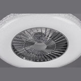 LED Integrated Chrome & Matt White Ventilator Fan (1542HARR62412106)