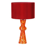 Red Glass Table Lamp With Shade (0183RHE4225)