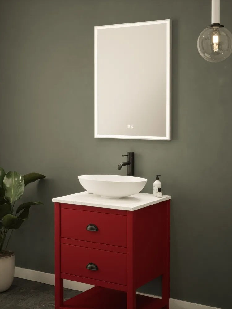 Tunable LED Bathroom Mirror 600 x 800 mm IP44 Dimmable Demister (1356S ...