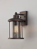 1 Light Large Outdoor Wall Lamp, IP54 Antique Bronze/Clear Glass (1230EAR18B)