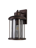 1 Light Extra Large Outdoor Wall Lamp, IP54 Antique Bronze/Clear Glass (1230EAR18A)