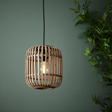 1 Light Pendant Bamboo Cage Design with Matt Black Finish (0711MAT101777)