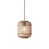 1 Light Pendant Bamboo Cage Design with Matt Black Finish (0711MAT101777)