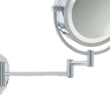 Illuminated Bathroom Mirror with Swing Arm - Chrome, IP44 (048311824)