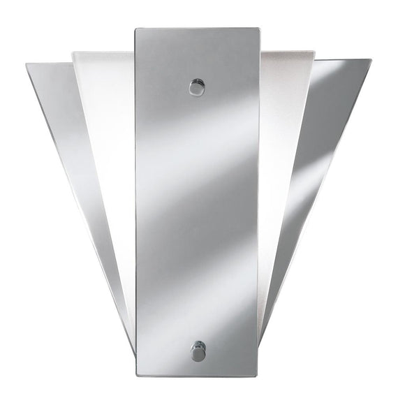 Art Deco Wall Mirror - Frosted Glass, Metal and Mirror (0483ART6201)