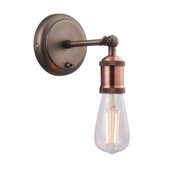 Wall Light finished in aged pewter and aged copper (0711HAL76338)