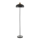 2 Light Floor Lamp Wood Black (0183GAU4922)