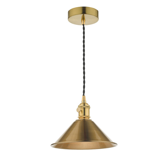 1 Light Pendant Natural Brass with Aged Brass Shade (0183HAD014001)