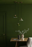 1 Light Pendant Natural Brass with Olive Green Shade (0183HAD014007)