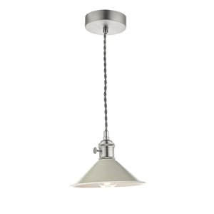 1 Light Pendant Antique Chrome with Cashmere Shade (0183HAD016106)
