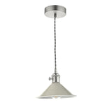 1 Light Pendant Antique Chrome with Cashmere Shade (0183HAD016106)