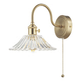 Wall Light Brass with Clear Flared Glass Shade (0183HAD074004)