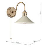 Wall Light Brass with Cashmere Shade (0183HAD074006)