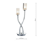 2 Light Table Lamp Polished Chrome (0183MOR4050)