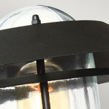 1 Light 30cm Outdoor Pedestal - Black finish - IP44 (0178HELSPBK)