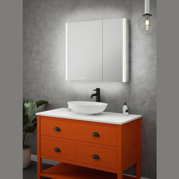 Tunable CCT LED Cabinet Bathroom Mirror 800 x 700 mm with Bluetooth Speaker IP44 Dimmable Demister (1356BALSY9046D)