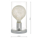 Table Lamp Polished Chrome & Glass (Bulb sold Separately) (0183VAT4150)