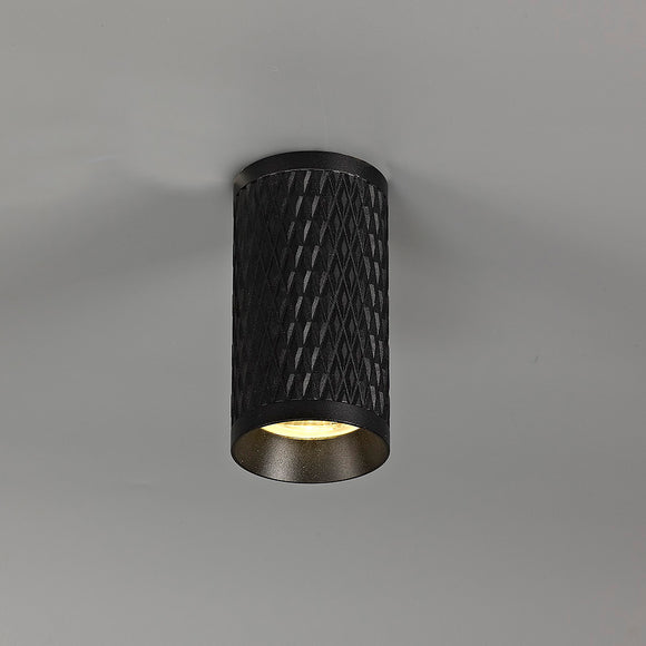 11cm Surface Mounted Ceiling Light in Sand Black  (BUSTER116C)