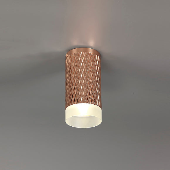 11cm Surface Mounted Ceiling Light in Rose Gold/Acrylic Ring  (BUSTER168)