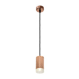 1 Light 11cm Pendant in Rose Gold/Acrylic Ring (BUSTER203)