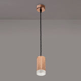 1 Light 11cm Pendant in Rose Gold/Acrylic Ring (BUSTER203)