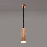 1 Light 20cm Pendant in Rose Gold/Acrylic Ring (BUSTER204)