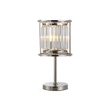 1 Light Table Lamp in Polished Nickel with Clear Crystals (1230CHA80L)