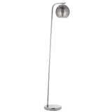1 light Floor Lamp in Polished Chrome with Smoked Glass (0711DIM97978)