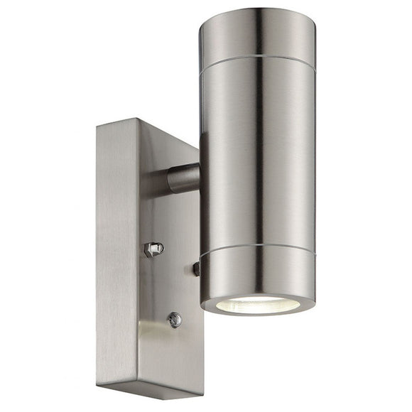 Up Down Security 2 light wall light with Photocell - Stainless Steel (1419PAL90130)