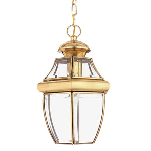 1 Light Exterior Ceiling Chain Lantern Polished Brass IP44 (0178NEW8M)