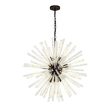 16 Light Round Pendant in Brown Oxide with Clear Glass (1230THU7E)