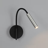 1 Light Flexible Wall Lamp, Black and Aluminium Finish (1230TUB17A)