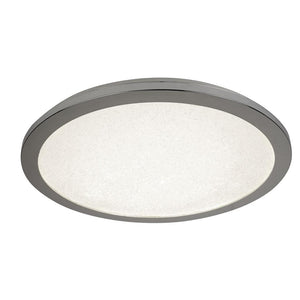 Flush Ceiling Light - Chrome & Crystal Sand, Bathroom IP44 (0483SCI810040CC)