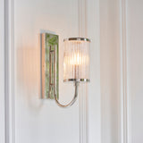 1 Light Wall light in Bright Nickel with Bubble Glass (0711HEN100040)