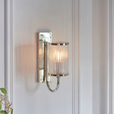 1 Light Wall light in Bright Nickel with Bubble Glass (0711HEN100040)