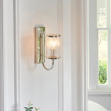 1 Light Wall light in Bright Nickel with Bubble Glass (0711HEN100040)