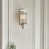 1 Light Wall light in Bright Nickel with Bubble Glass (0711HEN100040)
