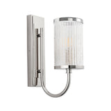 1 Light Wall light in Bright Nickel with Bubble Glass (0711HEN100040)