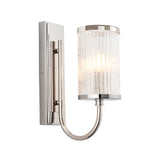 1 Light Wall light in Bright Nickel with Bubble Glass (0711HEN100040)