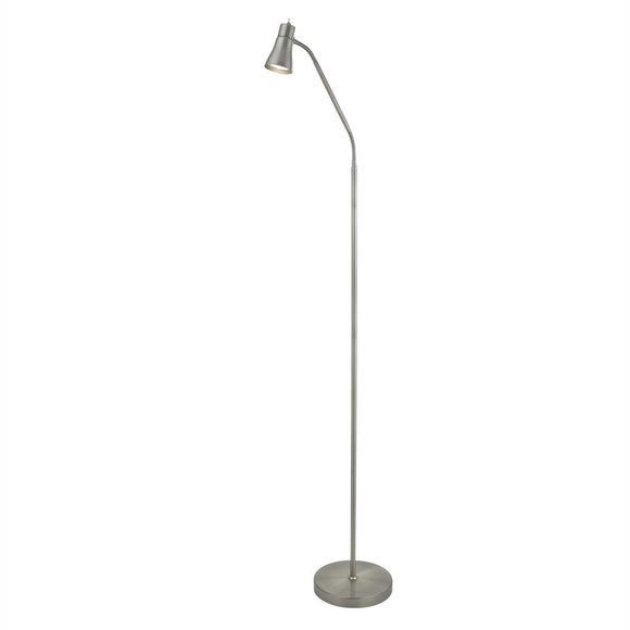 Flexi Head Floor Lamp - Satin Silver (0483JOL1007SS)