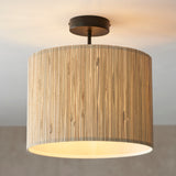 1 light Semi Flush in Woven Natural Seagrass (0711LON101695)