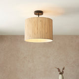 1 light Semi Flush in Woven Natural Seagrass (0711LON101695)