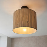 1 light Semi Flush in Woven Natural Seagrass (0711LON101695)