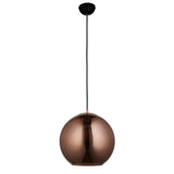 1 Light Pendant in Matt Black with Copper Mirrored Glass (0711BOL102930)