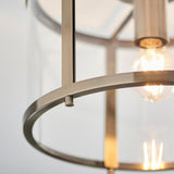 1 Light Flush in Antique Brass with Clear Glass Shade (0711HOP103112)