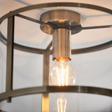 1 Light Flush in Antique Brass with Clear Glass Shade (0711HOP103112)