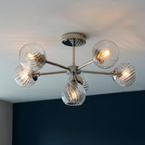 6 Light Semi Flush in Bright Nickel (0711ALL104050)